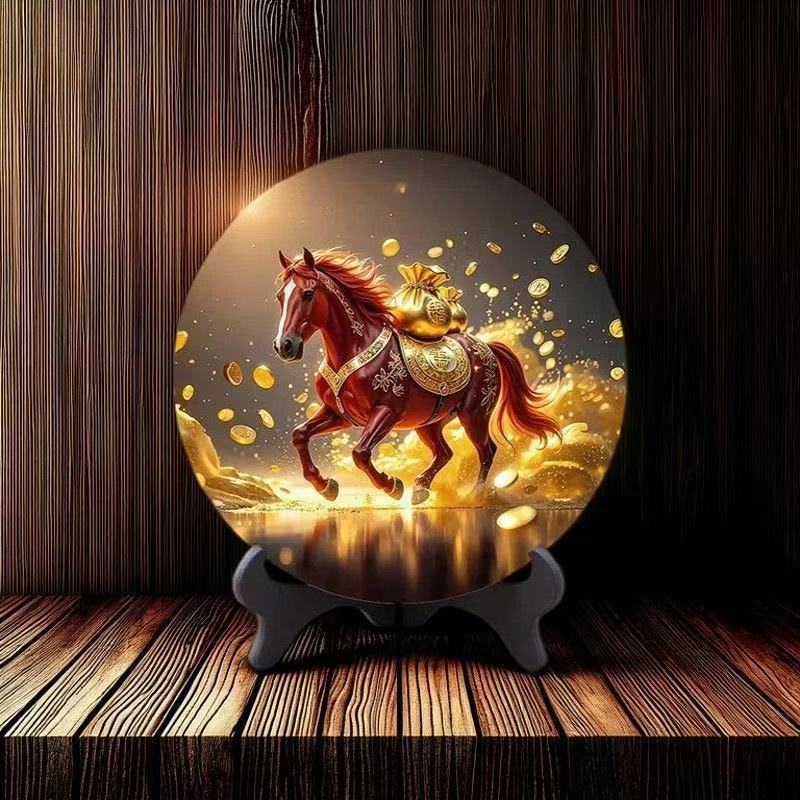 Riding a Horse to Success Ornaments High-Definition Decoration New Living Room Home Exquisite Photo Frame Shop Front Desk Ornaments