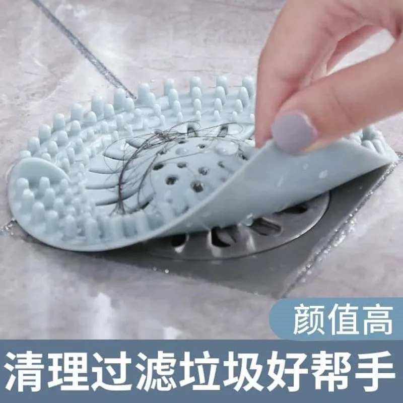Wholesale toilet sewer hair filter kitchen sink deodorant clogging silicone anti-hair floor drain cover