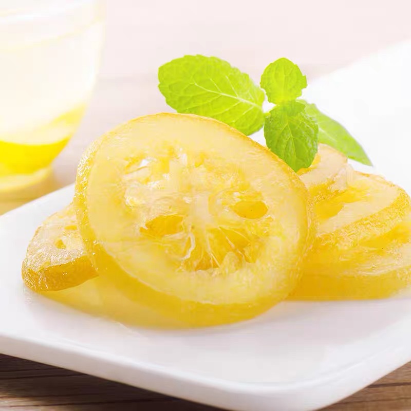 Three Squirrels Dried Lemon 66g Instant Fruit Dried Sweet and Sour Lemon slices Tea bubble water Lemon slices Casual snacks