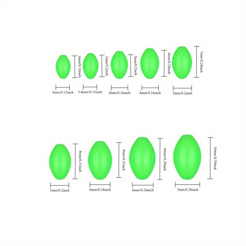 400/900 pieces bait olive beads fluorescent night light plastic fish bait beads suit with anti-collision beads