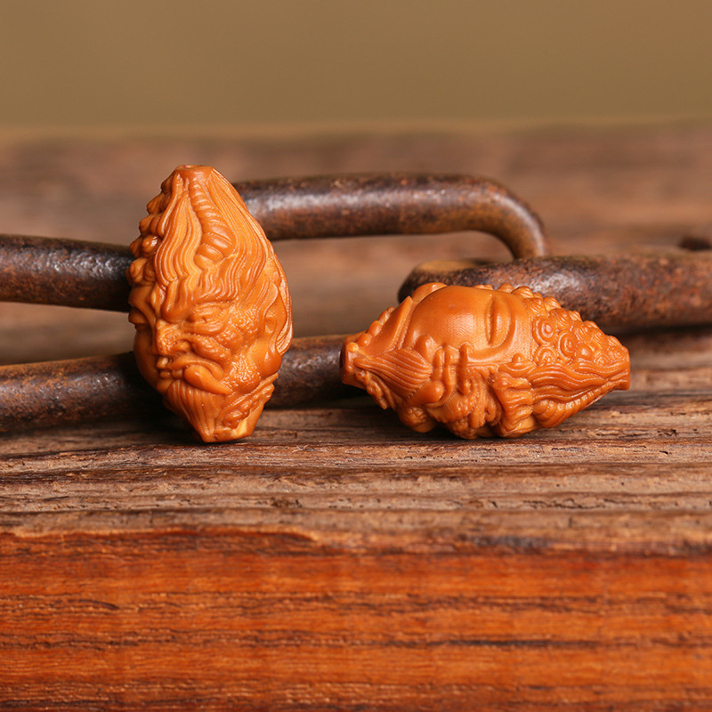 Olive Kernel Carving Wealth God Bracelet Embarrassed Face DIY Accessories Buddha Magic Cabbage Wen Play Pixiu Pendant Jewelry Scattered Beads