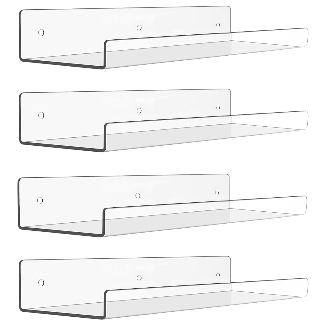 Настенная полка 30 см, акриловая настенная полка, U-образная акриловая перегородка