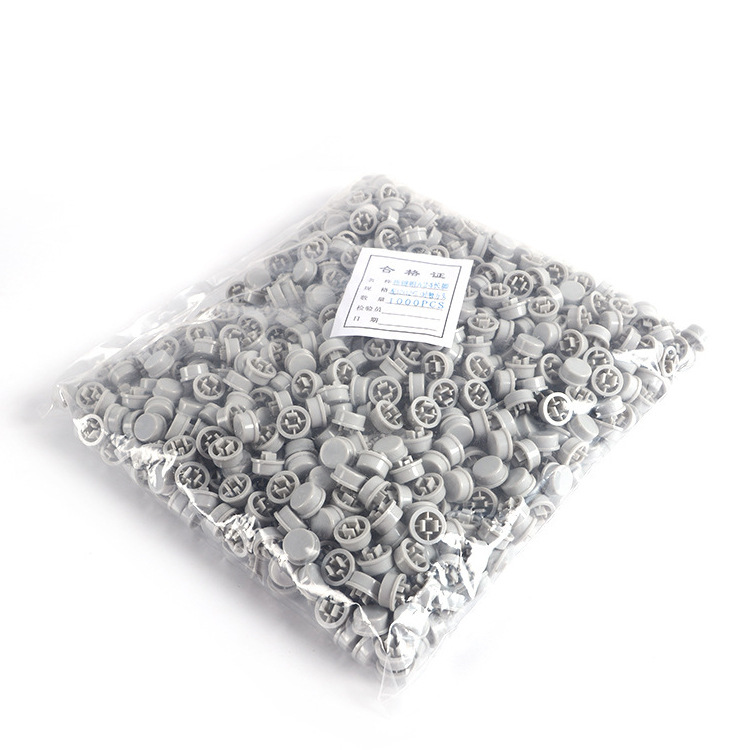 ABS round touch switch key cap A24 button with 12*12*7.3 square touch switch convex flat cap