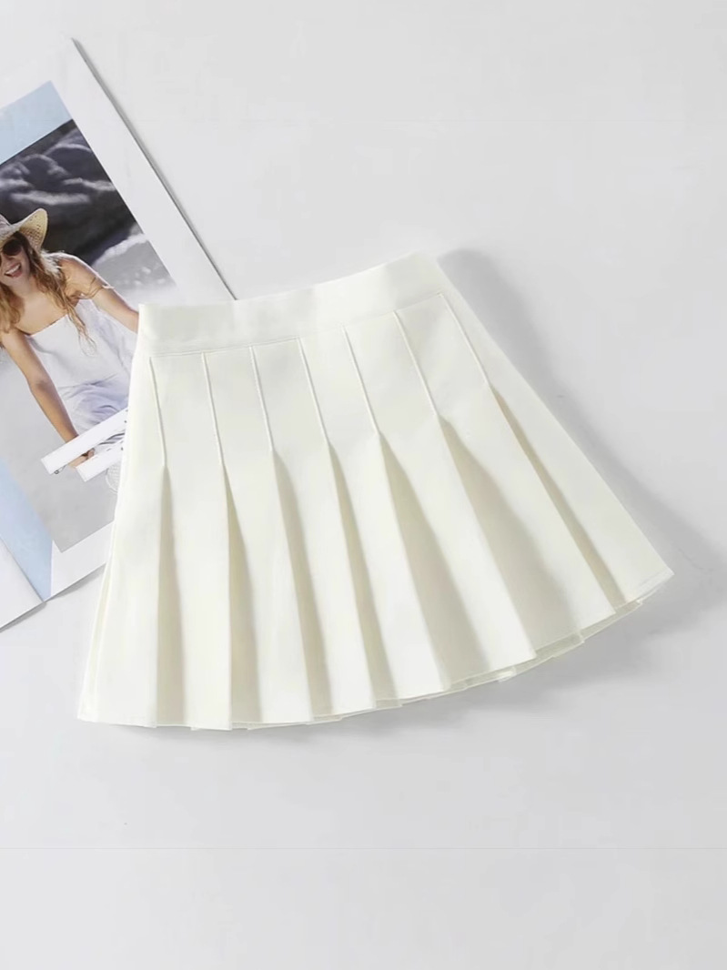 Girl's Skirt 2024 Autumn Girl's All-match White Pleated Skirt JK Uniform Skirt Black Korean Style Short Skirt suit