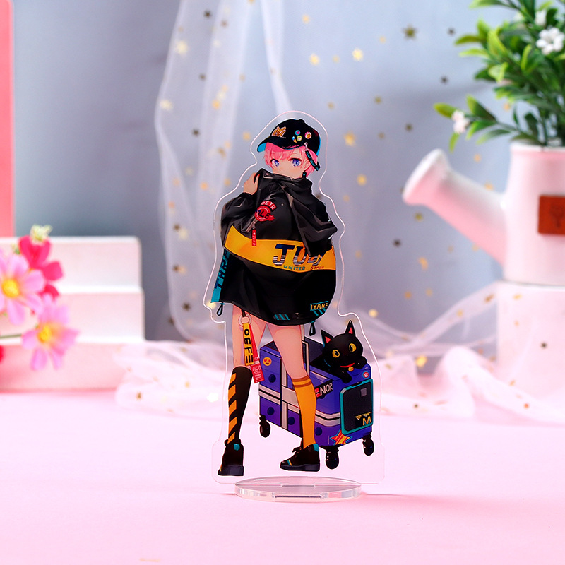 Double-layer Cartoon Advertising Gift Acrylic Brand Customized Double-sided Transparent Cartoon Humanoid Desktop Small Ornaments Customized