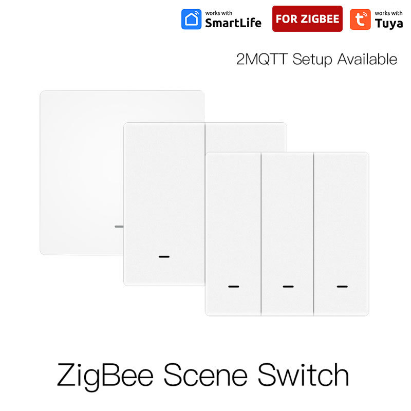 Tuya Zigbee 1/2/3-ходовой случайный выключатель на батарейках тип B