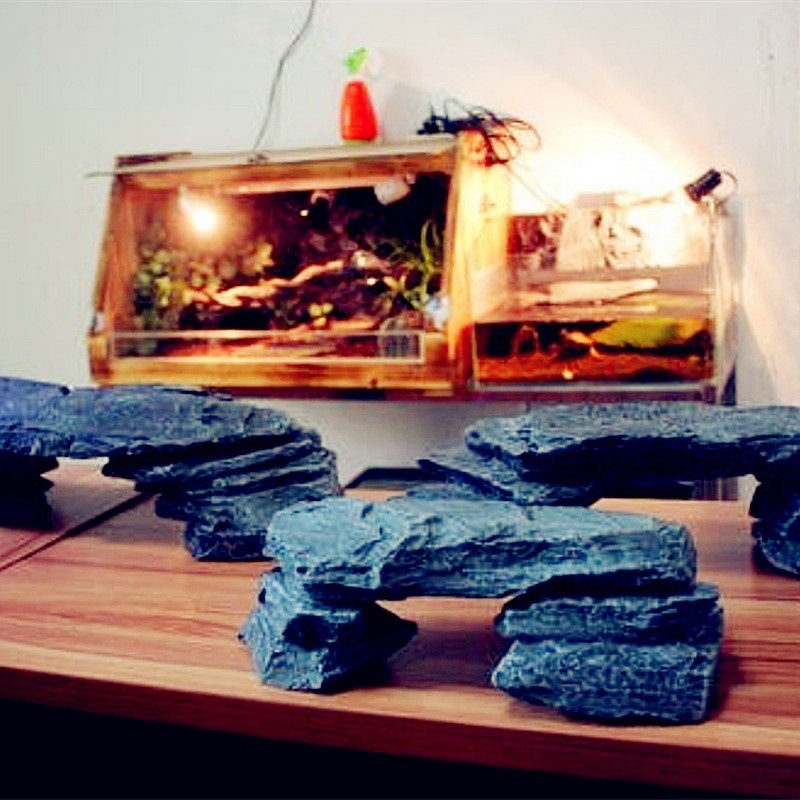 Rock Slab for Terrarium Decoration, Suitable for Tortoise Tanks, Rockery, and Insect Habitat Landscaping