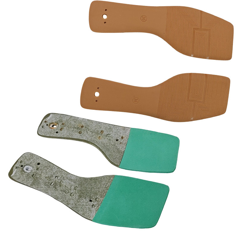 Cross-Border Export Thick Medium Heel High Heel Sandals Accessories Complete Set Wholesale High Heels Outsole Pvc Midsole Transparent Heel