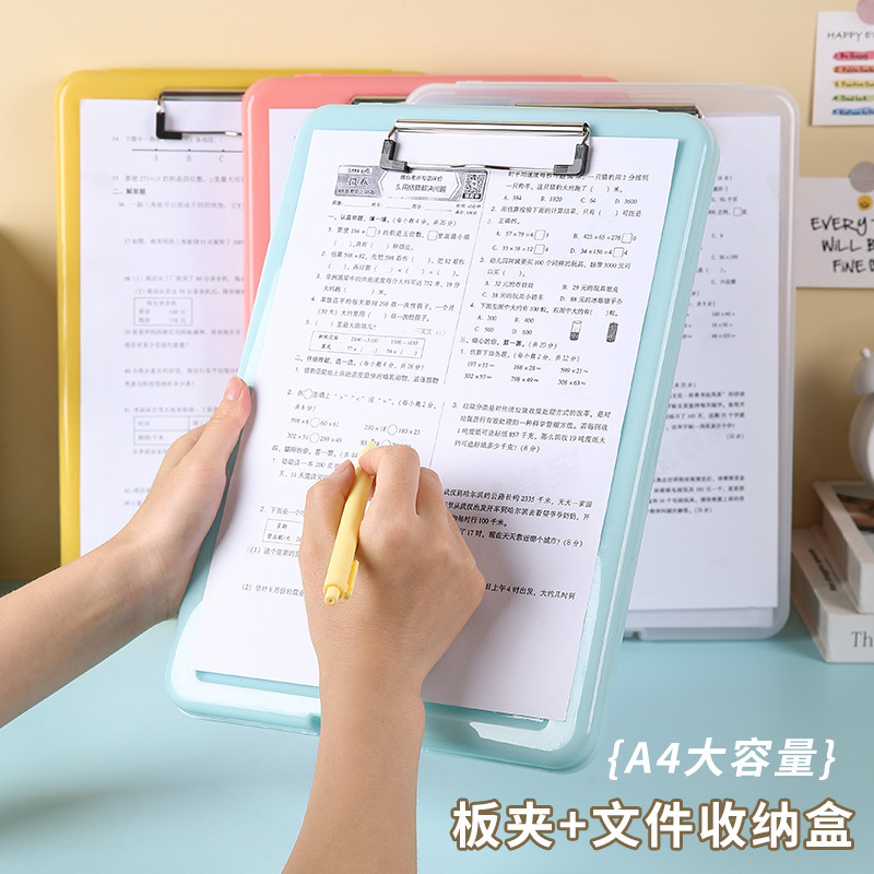 Пластиковая папка для документов A4, коробка для хранения, прозрачные офисные принадлежности