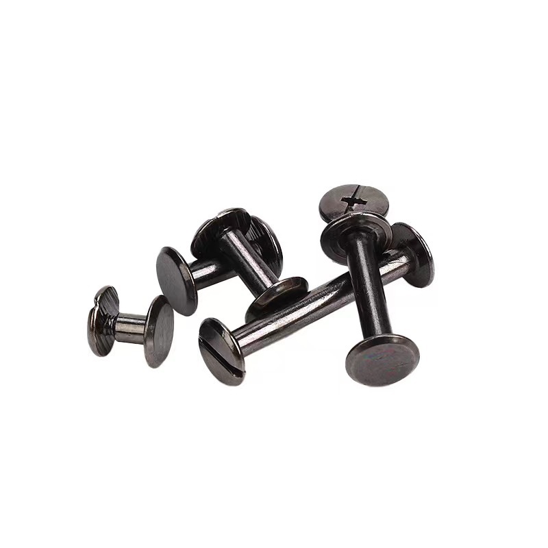 Noodle 9.5 Bar 5mm Black Gun Color Mother-In-Law Nail Photo Album Binding Screw Gold Account Nail Ledger Butt Screw