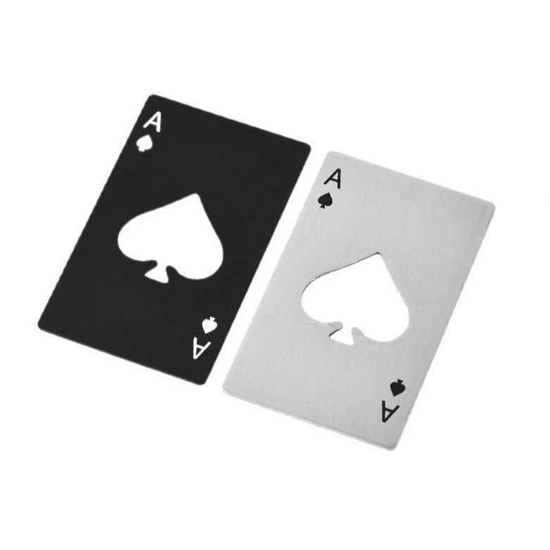 Creative Playing Card Beer Bottle Opener Stainless Steel Bottle Opener Ace of Spades Credit Card Bottle Opener Household Beer Opener
