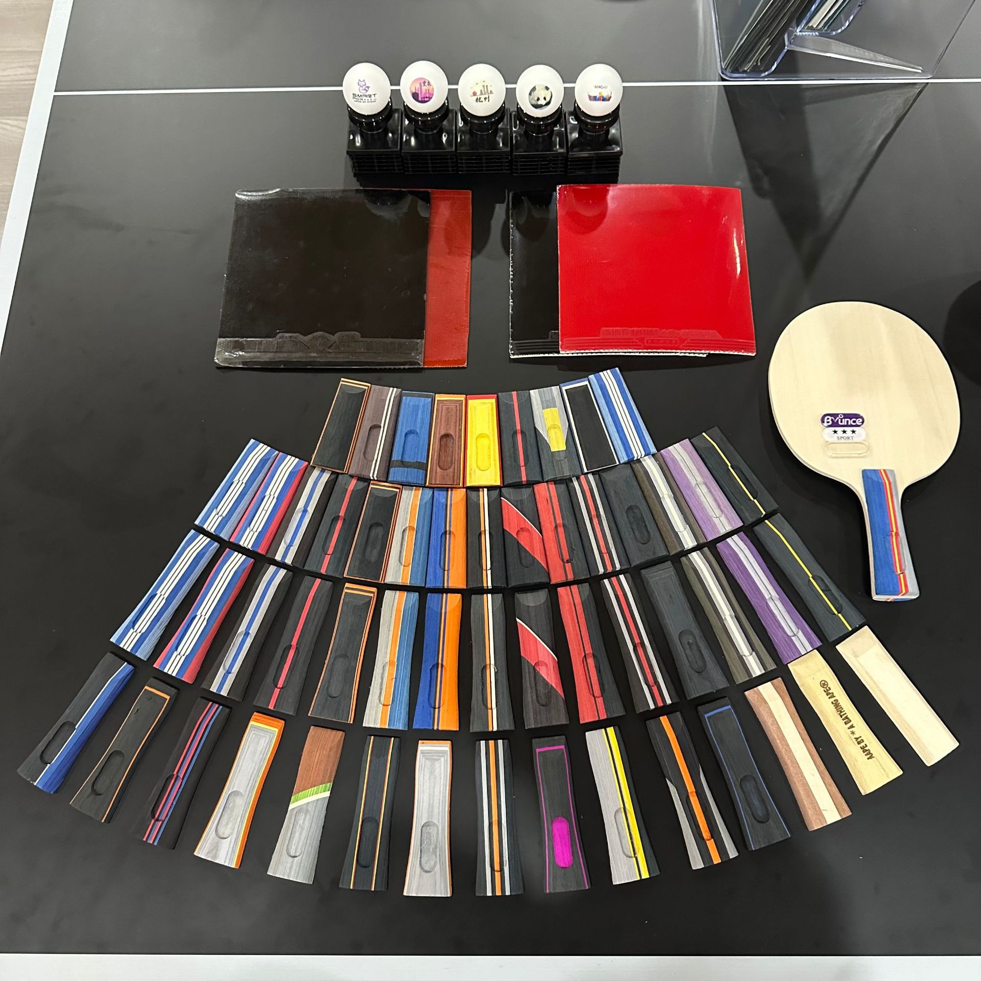 Table Tennis Blade Bottom Racket Provincial Training Youth Training Table Tennis Racket Blade Basswood Five-Layer Racket Children's Training