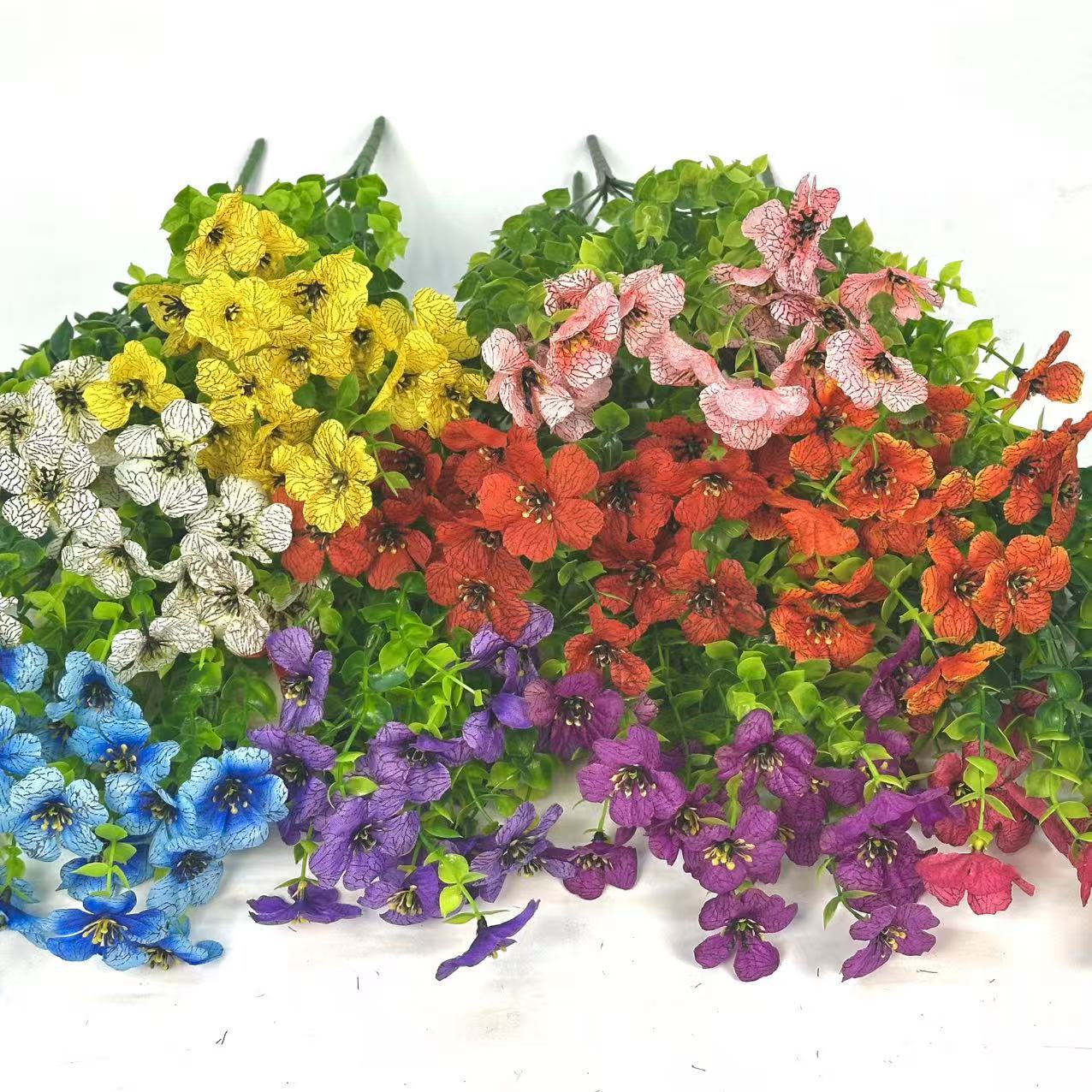 Amazon 7-Prong Eucalyptus Artificial Green Plants and Flowers, Holiday Home Flower Arrangements and Landscaping DIY Decoration, Cross-Border Wholesale