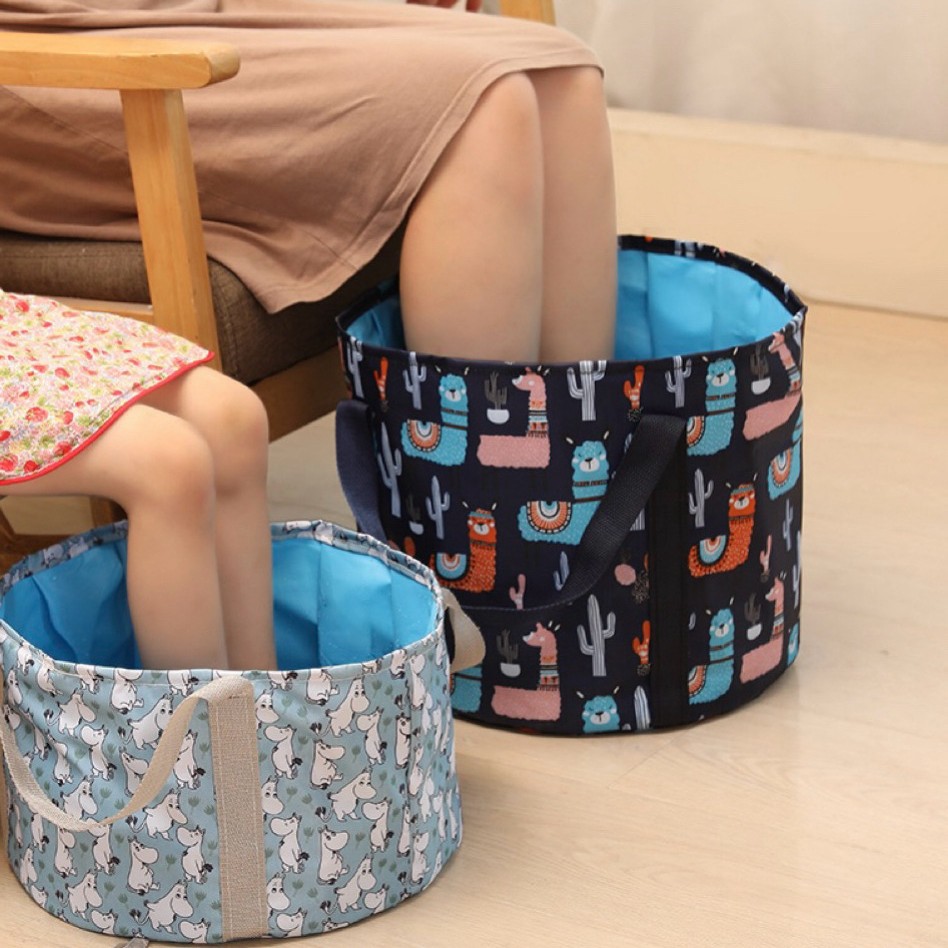 New Household Children's Folding Bath Bag Outdoor Travel Portable Foot Washing Bag Dormitory Large Bath Bucket