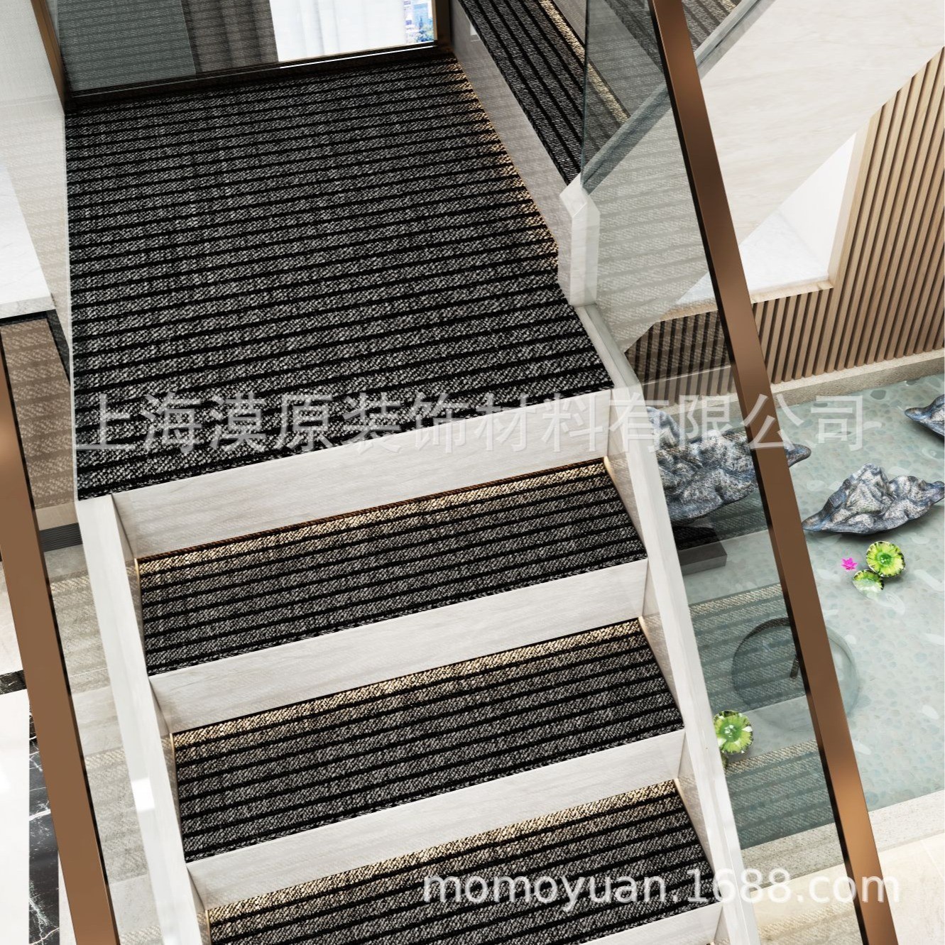 Cross-Border New Product Self-Adhesive Carpet Stair Mat Carpet Mat Reusable Adsorption Stair Mat Dropshipping