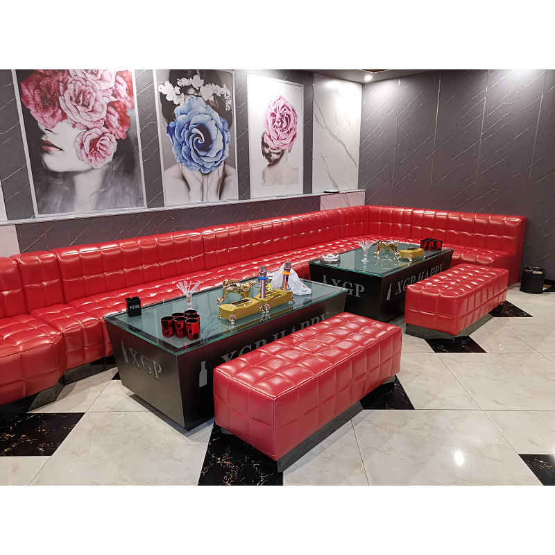 Ktv Sofa Combination Box Customized Nightclub Bar Club U-Shaped Deck Clear Bar Karaoke Restaurant Restaurant Home Theater