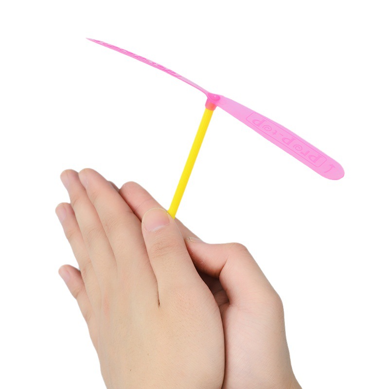 Non-luminous bamboo dragonfly double flying leaf small Frisbee flying sky fairy classic nostalgic toy wholesale stall small gift