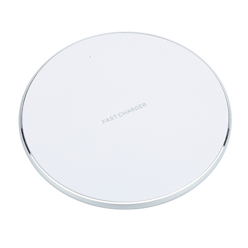 K8 Disc Mobile Phone Wireless Charger Round 15w Fast Charging Metal Aluminum Alloy Desktop Wireless Charging QI Grids Charging