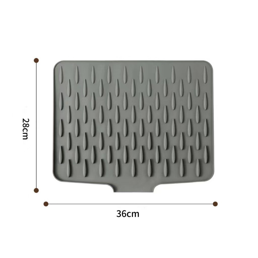 Countertop Slope Silicone Drain Mat Kitchen Anti-Scalding Insulated Pot Mat Thickeneded Countertop Mat Non-Slip Cutting Board Fixing Mat