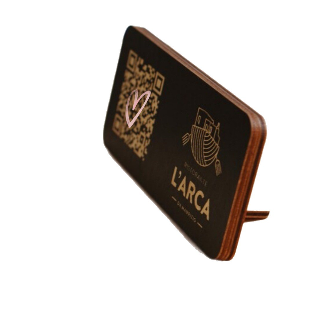 Personalized Creative Customized Wooden Qr Code Ordering Card Restaurant Ordering Card Best Friend Couple Creative Personalized Gift