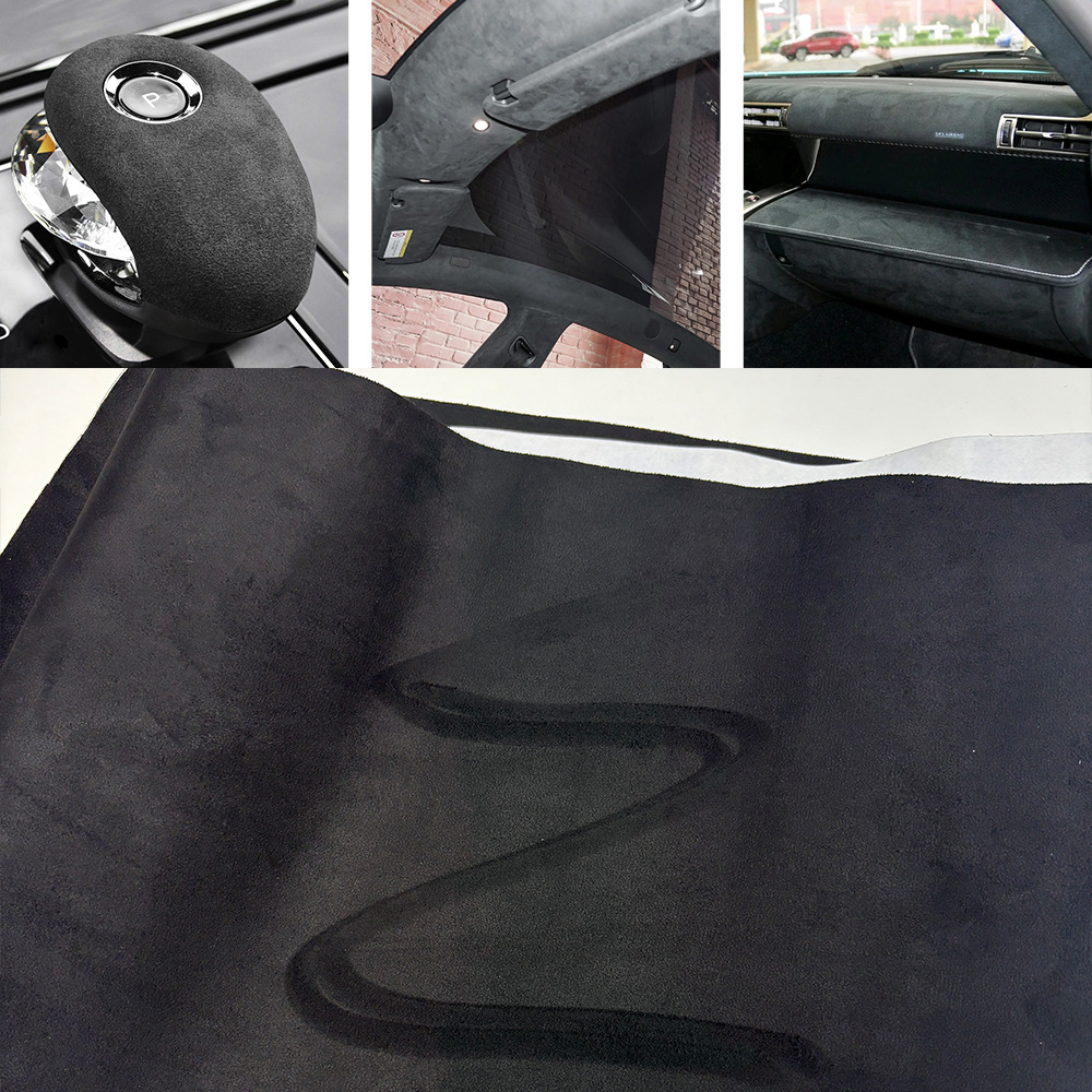 Прямые продажи самоклеящегося замши, замша на клеевой основе, бархат оленя, модификация интерьера автомобиля, декорирование мебели