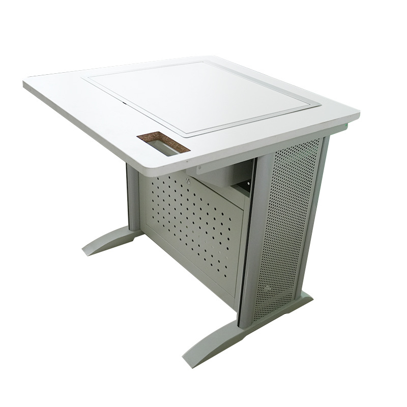 Flip Computer Table School Multimedia Conference Table Classroom Computer Room Training Study Table Hidden Flip Table Manufacturer