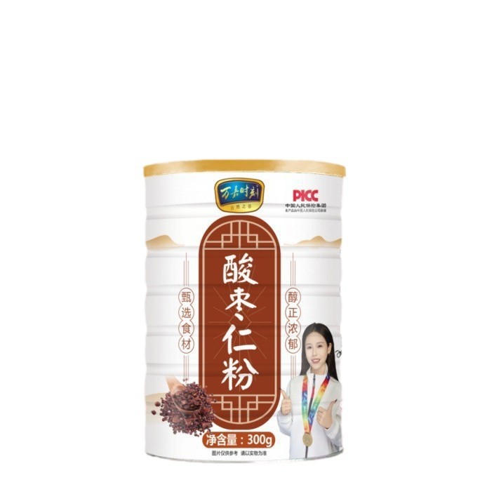 Wanjia Moment Ziziphus Seed Powder Tea Middle-Aged and Elderly Sleep Health Canned Bottled Ziziphus Seed Powder 300g