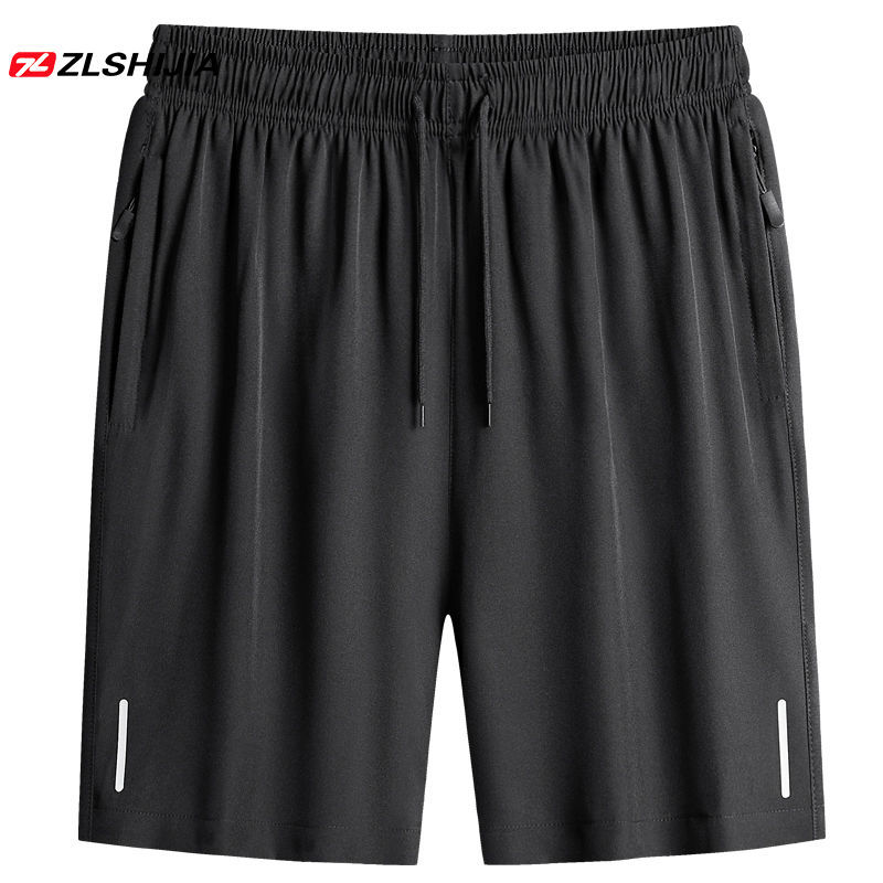 Men's Outer Wear Five-point Pants Ice Feeling Thin Breathable Large Size Basketball Running Sports Shorts Men's Summer