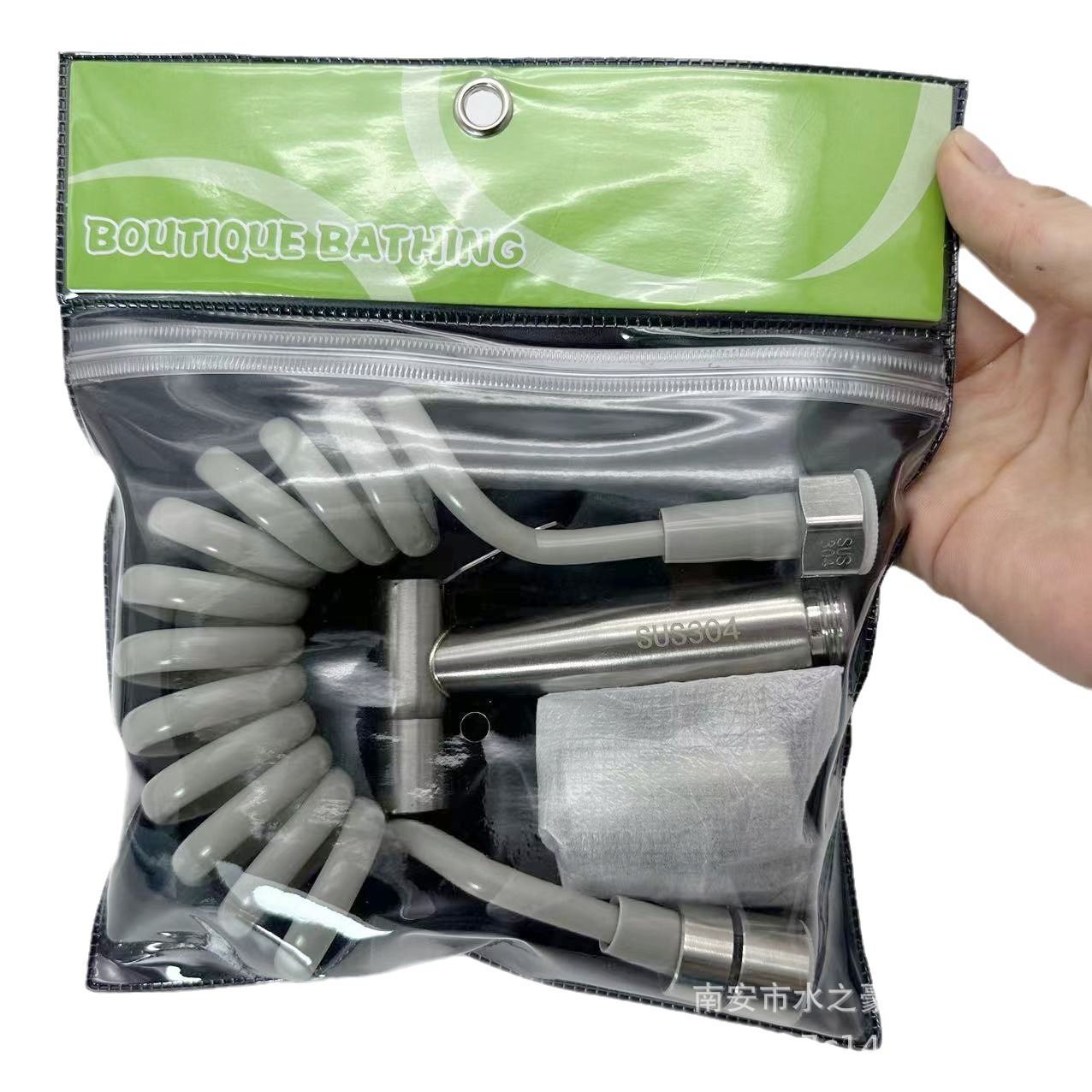 Stainless steel spray gun toilet spray gun hanging bag suit toilet companion pressurized water gun flusher nozzle