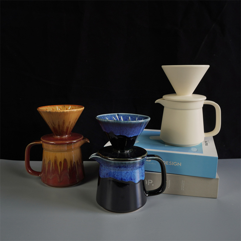 Набор керамических кофейников для ручного заваривания, фильтр V60, керамический кофейник для американского кофе, горячая продажа