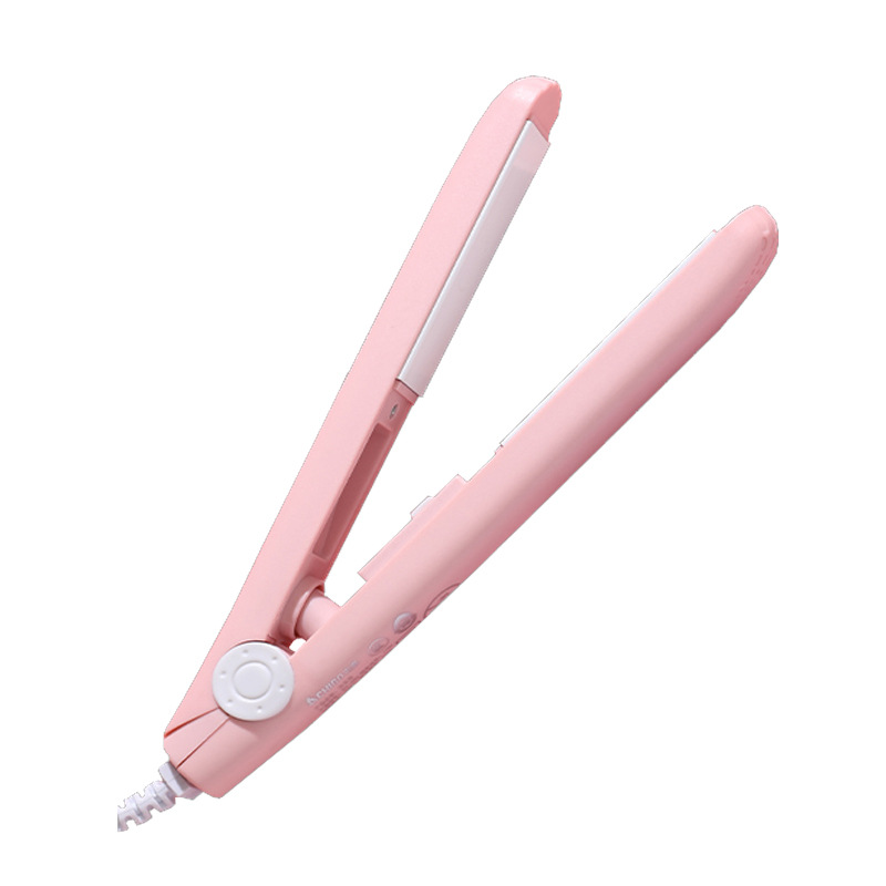 Chigo Curling Iron Mini Splint Straight Curling Dual-Purpose Small Bangs Curling Iron Dormitory Straight Plate Clamp Drop Shipping