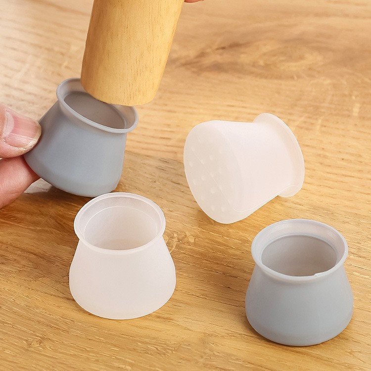 Silicone Chair Foot Covers Thickened Table and Chair Foot Pads Non-Slip Silent Solid Wood Furniture Dining Table Sofa Stool Legs Wholesale