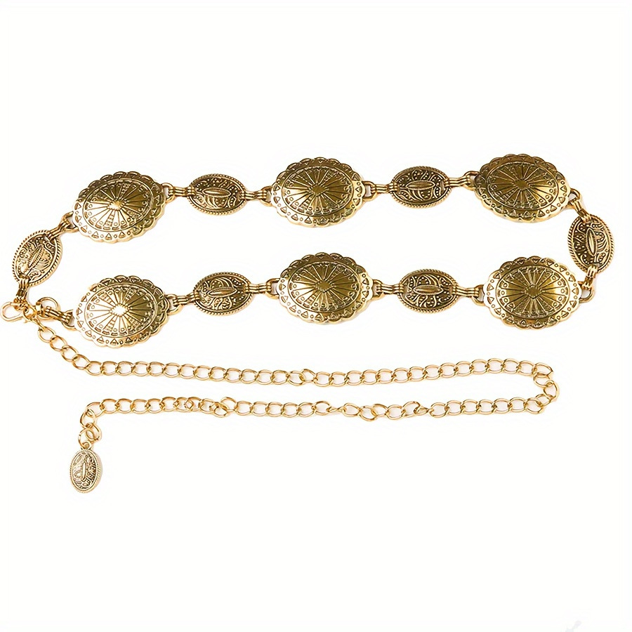 Niche High-End Fashion Retro Metal Waist Chain Y2K with Dress Bohemian Thin Belt Girdle Accessories