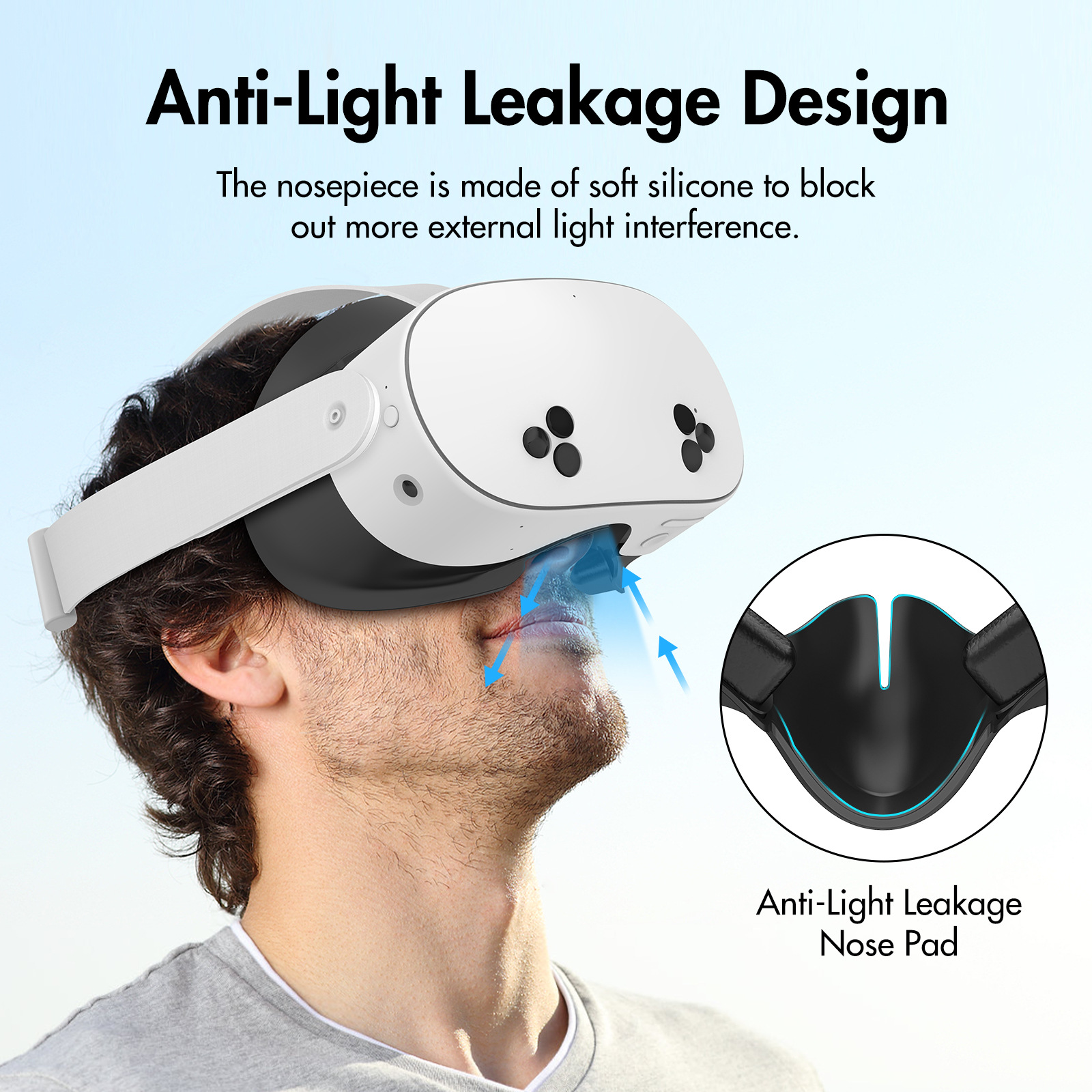 Cross-border New Meta Quest 3S Replacement Face Mask ABS PU Leather Sponge Soft Skin Friendly vr Accessories