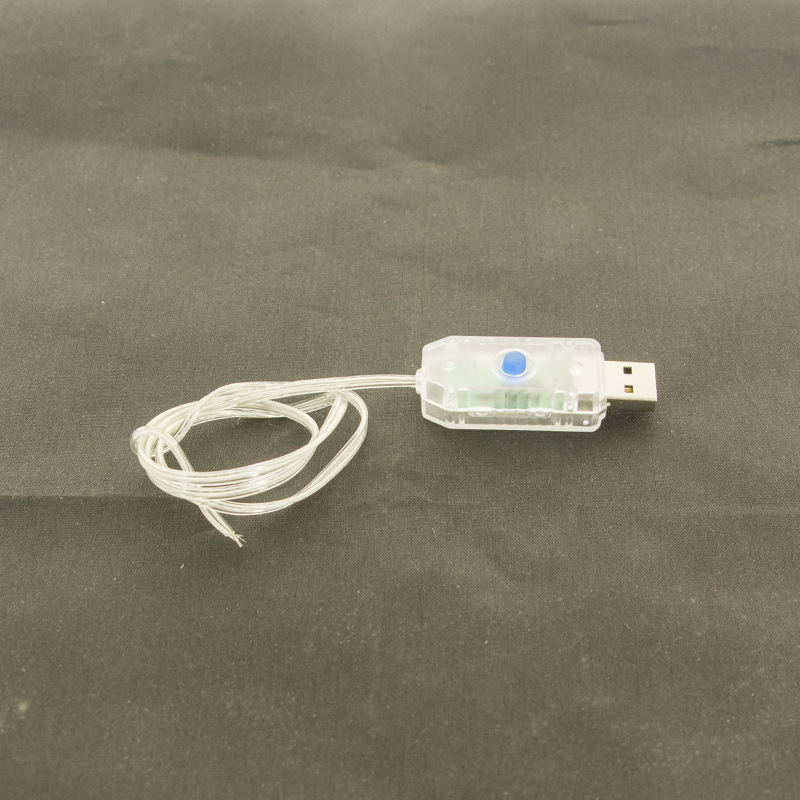 Multifunctional String Light USB Plug Cord USB Plug Copper Wire Light String Accessories Fireworks Shaped Light String Power Supply