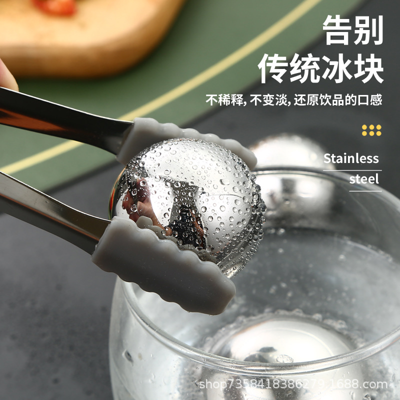 304 stainless steel ice hockey bar family whiskey cola beer quick-frozen ice wine Stone 38mm/55mm round ice hockey