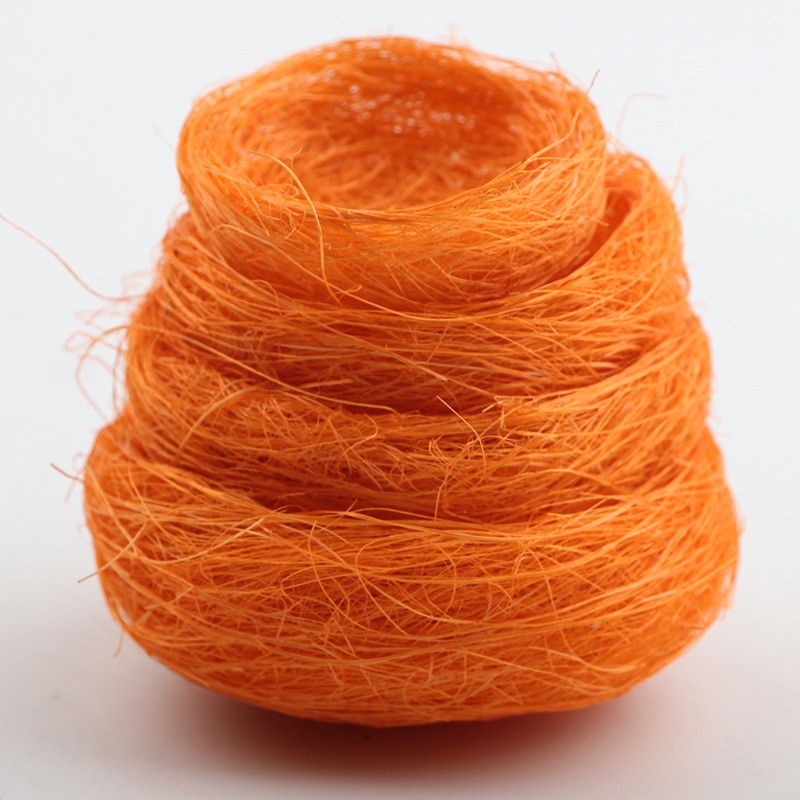 Simulated Bird's Nest Wholesale Garden Decoration Handmade Hemp Silk Bird's Nest Thickeneded Hemp Silk Woven Bird's Nest