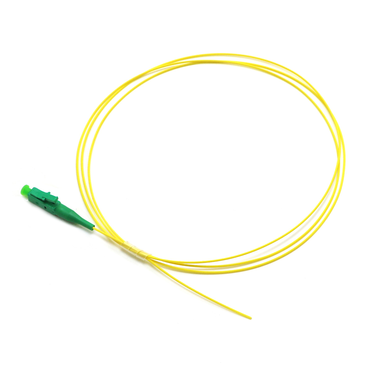 LC/upc ECC telecom-grade Gigabit single-mode OS1 OS2 yellow tight pack 0.9mm optical cable pigtail