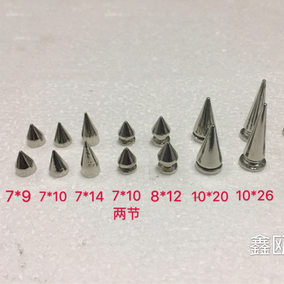 Панк шипы, спiked металлические пулевые заклепки, DIY заклепки, полные спецификации