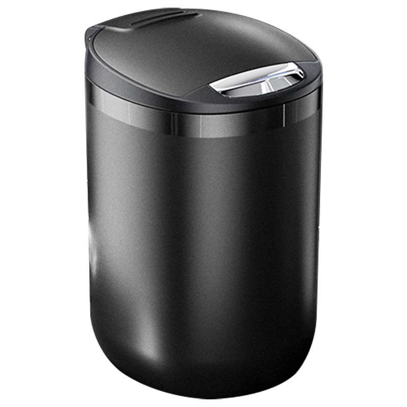 Car Ashtray with Metal Liner, One-Touch Flip Lid with Light, One-Touch Opening, Anti-Dust Flying Feature, High Aesthetic Value