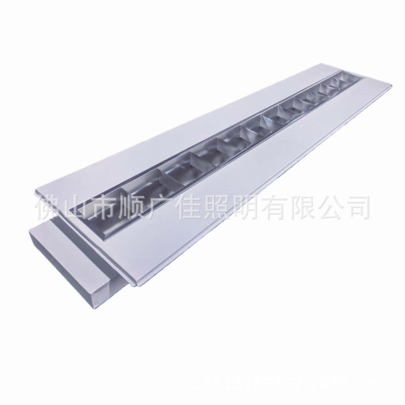 T8 Surface-Mounted Grille Light Panel 600*1200mm Three-Tube Office Ceiling Light Panel Engineering Emergency Concealed Grille Light