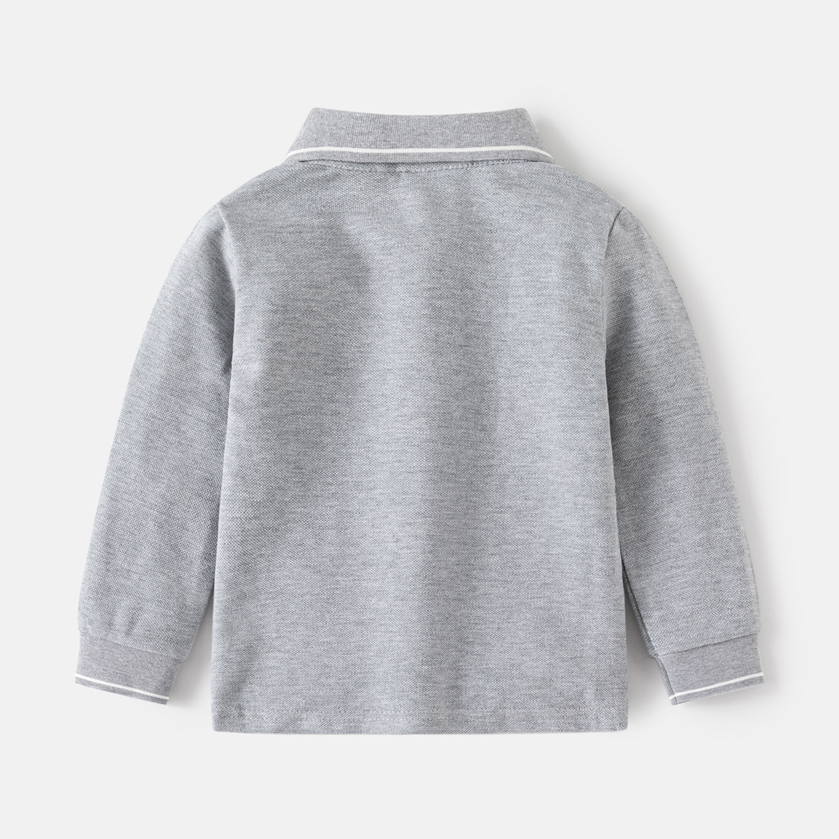 Children's Polo Shirt 2025 Autum New Boys' Pure Color Lapel T-Shirt Long-Sleeved Baby Pullover Export Wholesale