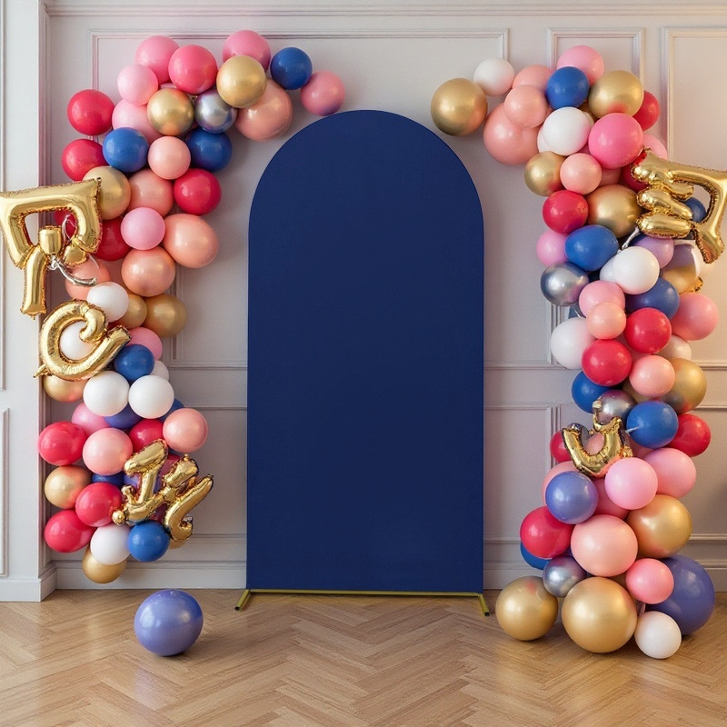 Manufacturer Supplies Special Wedding Decoration Birthday Party All-Inclusive U-Shaped Cover Polyester Elastic Background Cover Arch Cloth Cover