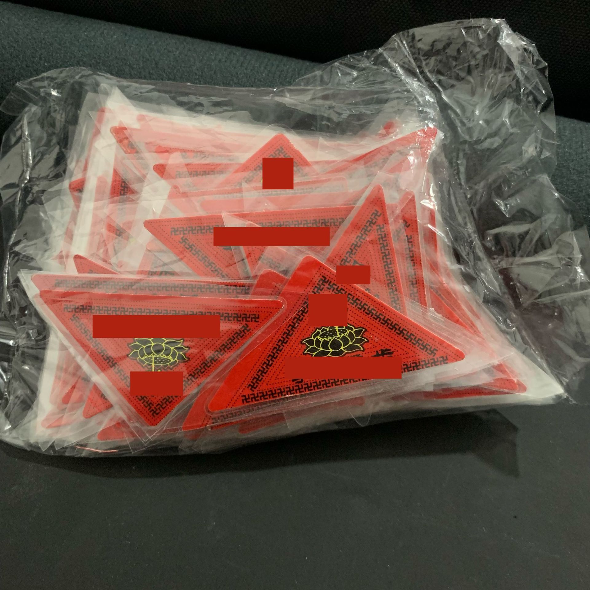 Plastic Triangle Card Printing Triangle Various Patterns Paper Plastic Triangle Card