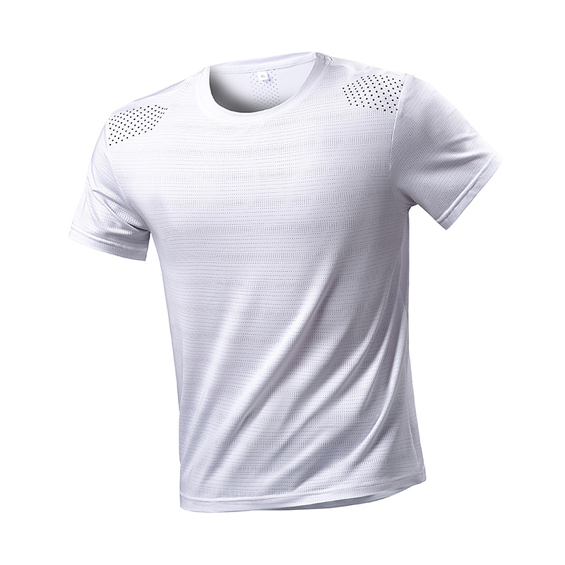[Cross-Border] New Short-Sleeved T-Shirt Men's Summer Thin Sports Casual Ice Silk Half-Sleeved T-Shirt Men's Tops