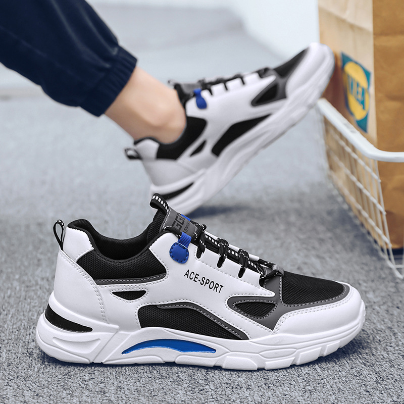 Cross-Border Wholesale New Dad Shoes Men's Trendy Sports Shoes Breathable Versatile Casual Mesh Running Shoes for Men