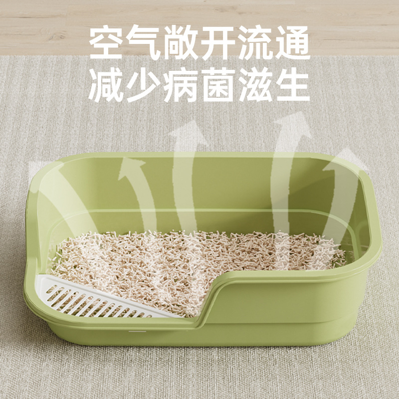 Cat Litter Basin Oversized Splash Cat Toilet Big Mac Semi-Closed Cat Litter Basin Pet Supplies Cross-Border