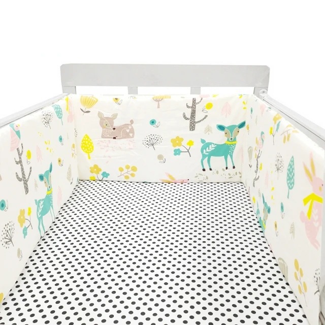 Modern Simple One-Piece Baby Soft Bed Surround Newborn Cotton Bed Surround Removable and Washable Baby Anti-Collision Bumper