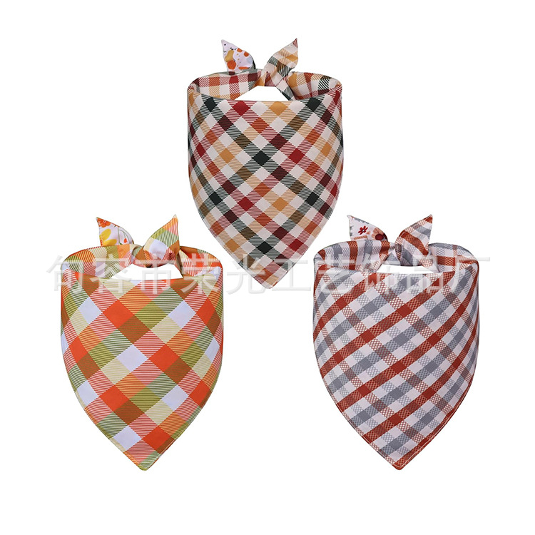 Dog and Cat Saliva Towel New Printed Pet Triangle Towel Small and Medium-Sized Dog Pet Scarf Birthday Holiday Decoration