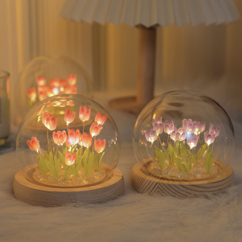 Tulip Handmade DIY Atmosphere Lamp Ornaments Internet Celebrity Desktop Night Light Student Gifts for Girlfriends